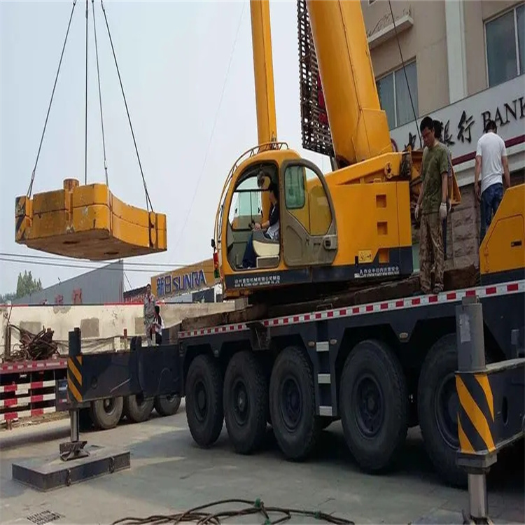 张家口宣化当地吊车出租|机器吊装|75吨|工厂搬迁服务